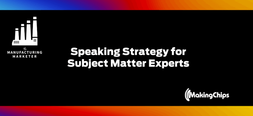 Speaking Strategy for Subject Matter Experts